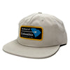 An adjustable BLUETILE HEART OF COLUMBIA PATCH HAT BONE with the state of Columbia printed on it by Bluetile Skateboards.
