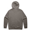 The BLUETILE LOGO DOUBLE ZIP HOODIE FADED GREY by Bluetile Skateboards is shown from the back with a hood and long sleeves on a plain white background, blending comfort and urban flair.