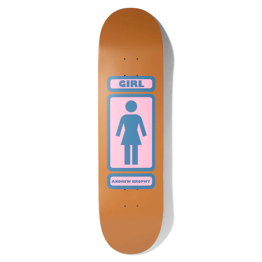 The GIRL BROPHY 93 TIL Skateboard from GIRL features the iconic "93 Til" graphic, showcasing a vibrant and eye-catching design. Perfect for skaters who want to make a stylish statement while cruising around town.