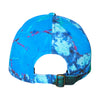 The CARPET CO. REALTREE HAT BLUE by Carpet Co. is shown from the back, highlighting an adjustable strap with a metal buckle. Ideal for outdoor adventures, it complements Realtree gear perfectly for a stylish look.