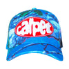 Blue Realtree hat from Carpet Co. with a red oval logo displaying "Carpet Company" in bold white letters on the front.