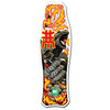 Featuring a roaring Godzilla-like creature with a car, flames, and Japanese kanji, the EVERYBODY SKATES REX BIGBOARD 40" by EVERYBODY SKATES is perfect for fans of bold, 80s-inspired skateboard art.