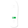 The EVERYBODY SKATES KINGS BIGBOARD 40" is a custom-shaped white skateboard deck, featuring an 80's-inspired green rectangular graphic with a white hashtag and the letter "E" at the center.