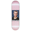 A SPACEMAN skateboard with a FUCKING AWESOME CHLOË SEVIGNY CLASS PHOTO on it.