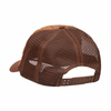 the back of the hat, showing the brown mesh and the adjustable snap closure