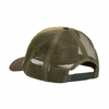 the back of the hat, showing the olive green mesh and the adjustable snap closure