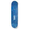 A blue skateboard with the GIRL GEERING 93 TIL logo on it.