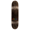 The HARDBODY SABER RAINBOW skateboard deck by HARDBODY features a black 8.25" design with "HARDBODY" in rainbow colors at the center, perfect for fans of vibrant, bold skateboard decks.