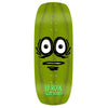 The HEROIN THE PICKLE by HEROIN is a green hard rock maple skateboard deck featuring a cartoon pickle face and "HEROIN SKATEBOARDS" in white at the bottom.