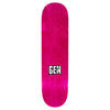 A bright pink skateboard deck with a "BEN" logo in black and white at the center. The HOCKEY BEN KADOW DAY DREAM deck, featuring a slick bottom for smoother rides, maintains a plain yet classic design by HOCKEY.