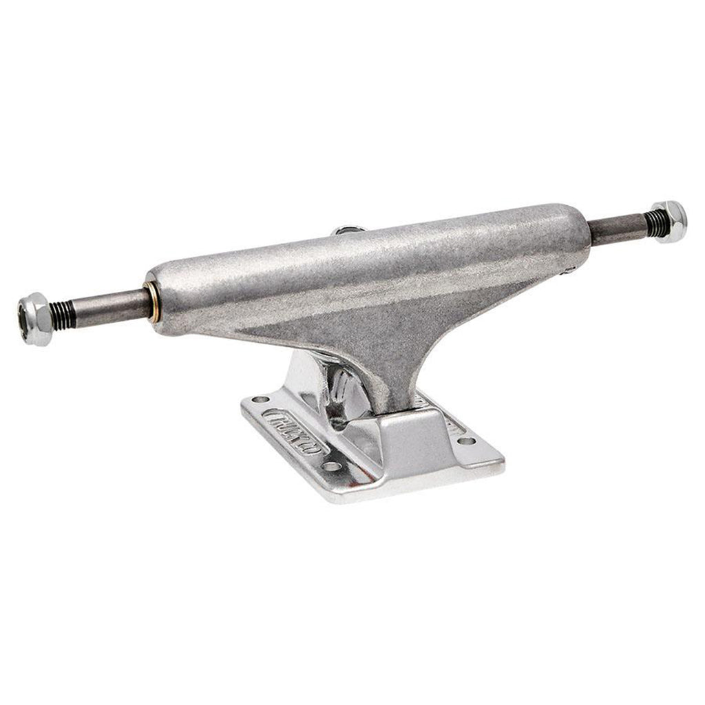 A single INDEPENDENT FORGED HOLLOW STD 169 truck, featuring a hollow axle and forged baseplate, showcased on a clean, white background.