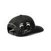 Primitive X Outkast Jackson snapback black cap with embroidered accents, teardrop design, and "SORRY MS. JACKSON" text on the side from Primitive.