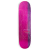 A vibrant pink and purple skateboard deck crafted from North American Maple, with the text "JACUZZI UNLIMITED BARLETTA STATE CHAMP" and "tip + tail = twin tip" displayed centrally.