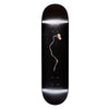 A black LIMOSINE YUZI STRING skateboard with a drawing of a woman on it.