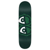This KROOKED TEAM EASY RIDERS GREEN skateboard deck features a dark green background adorned with two large, cartoon-like eyes in white and black, making it an essential addition for any fan of KROOKED.