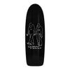 The KROOKED X SKATE SHOP DAY GONZ BEAMER "HATE" deck features a black deck with a white line drawing of two figures holding hands, one labeled "LOVE" and the other "HATE," highlighting a Haroshi collaboration for Skate Shop Day 2023, celebrating community and creativity.