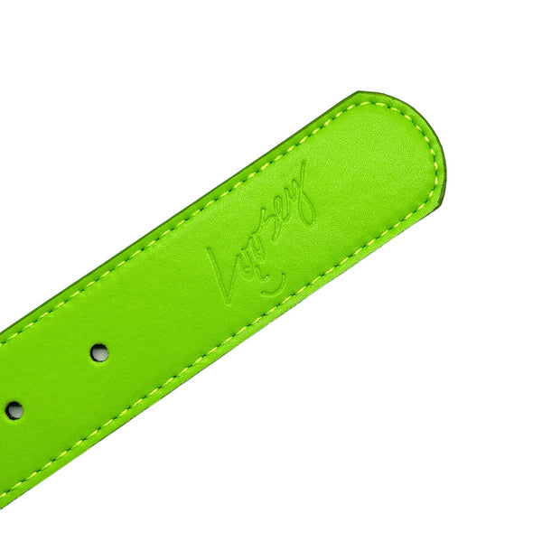A LOOSEY lime green leather belt.