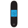 Introducing the LOST SOUL RAY GURZ MONSTERS skateboard by Lost Soul Skateboards. This black deck features a stunning blue graphic of an abstract figure in the center and the text "Lost Soul" at the bottom. Designed by IRVING JUAREZ, this masterpiece is proudly MADE IN USA.