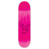 Pink skateboard deck from Lost Soul Skateboards featuring a black outline of a bird with outstretched wings and the text "Lost Soul" on the lower right side, designed by Irving Juarez. This model is known as LOST SOUL RAY GURZ MONSTERS.