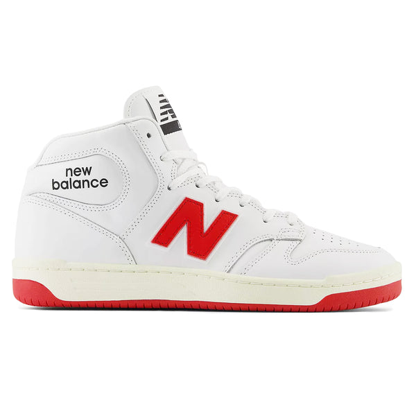 New Balance NB Numeric 480 men's high top sneakers in white and red with high energy return. - NB NUMERIC 480 HIGH WHITE / RED sneakers from the brand NB NUMERIC with high energy return.
