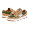 NB Numeric 480 Suede Tan/Green men's shoes by NB Numeric in tan and white.
