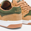 A pair of NB NUMERIC 480 SUEDE TAN / GREEN sneakers.