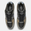 Top view of NB NUMERIC REYNOLDS 933 in Castlerock/Vintage Indigo with black laces, white tongue branding, and an ABZORB midsole for enhanced comfort often desired in skate shoes.