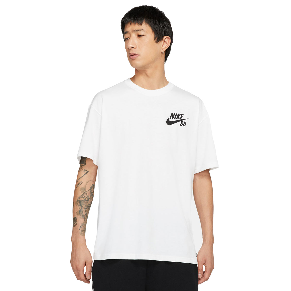 NIKE SB LOGO SKATE TEE WHITE– Bluetile Skateboards