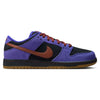 The nike NIKE SB DUNK LOW PRO PERSIAN VIOLET / OFF NOIR features Persian Violet suede overlays, black underlays, a brown Swoosh and laces, plus a gum sole—a great choice for Bluetile Skateboards fans.