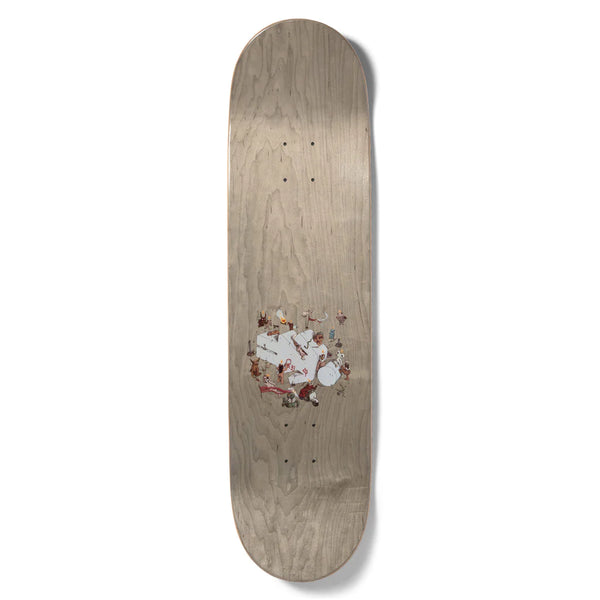 A GIRL skateboard deck with an image of a dog.