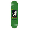 The POLAR BS SMITH GREEN skateboard deck by POLAR features minimalist art of a stylized nude figure and yellow sun, with "Polar Skate Co." text below. Designed by Pontus Alv for the BS SMITH series.
