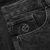 A close up of a pair of Polar Big Boy Silver Black jeans.
