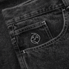 A close up of a pair of POLAR BIG BOY SHORTS DEMIN SILVER BLACK jeans from the brand POLAR.
