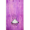 The POLAR BOSERIO USELESS WOODEN DOG P1 is a purple 8.75" skateboard deck by POLAR, featuring a P1 shape and a cartoon steaming poop with eyes, plus "polar skate co." text, designed in collaboration with BOSERIO.