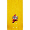 The POLAR PLATT SACRIFICE P8 by POLAR is a yellow 8.8" skateboard deck with a cartoon red devil and "Polar Skate Co." text, inspired by the Sacrifice collection.