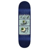 REAL MASON 4TH WALL GLITTER skateboard deck by REAL, showcasing a blue background adorned with comic-style illustrations of a rolling eyeball and stylized text, perfectly capturing the spirit of the Easy Rider in you.