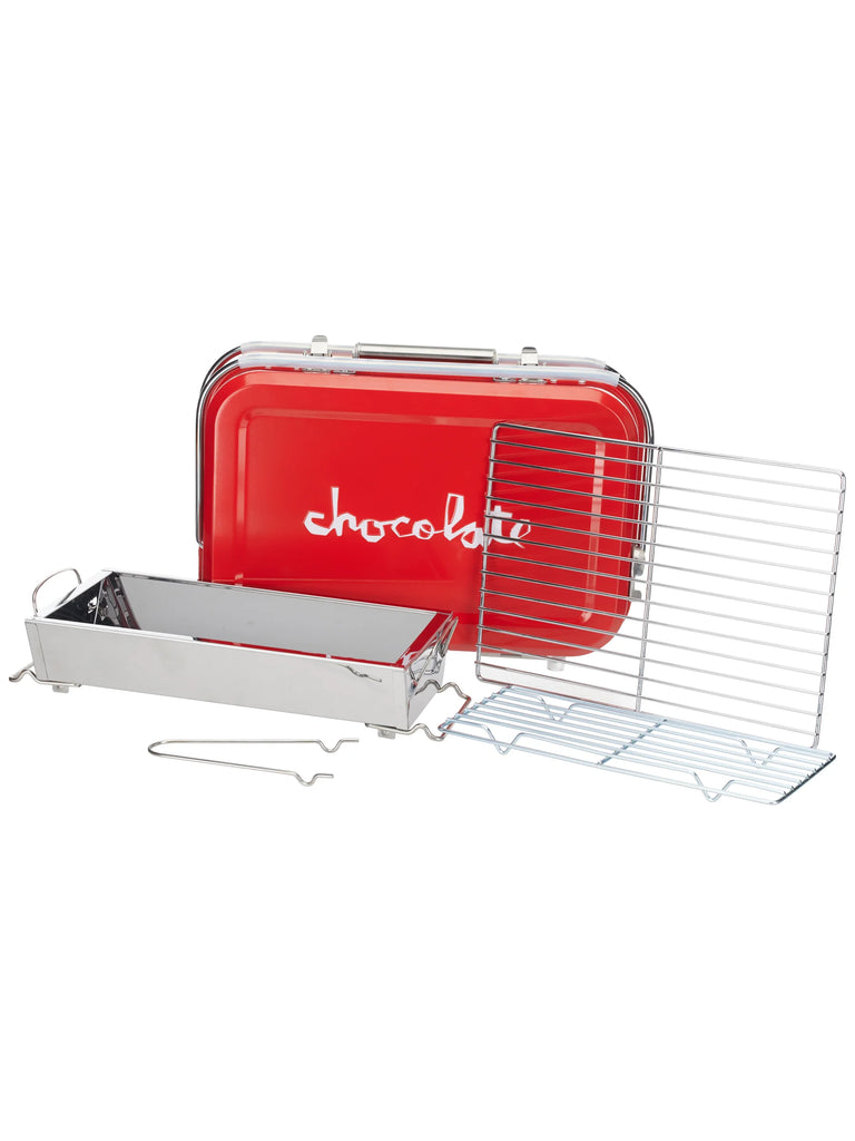 A CHOCOLATE SPOT GRILL with a metal rack and a tray.