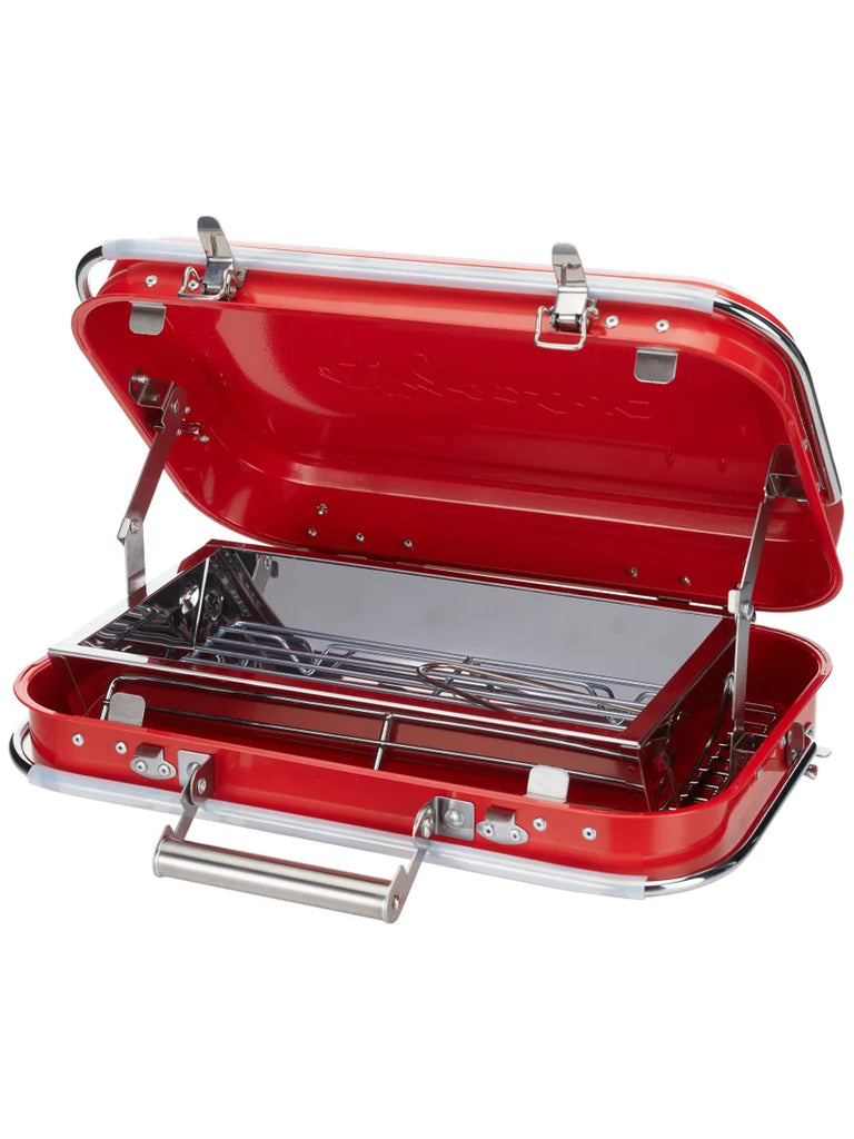 A red case with a CHOCOLATE SPOT GRILL inside.