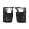 The S1 WRIST GUARDS by S1 HELMET CO. are black wrist supports with adjustable straps and white plastic inserts, pictured on a white background—perfect protection to pair with your knee and elbow pads for total joint support.