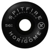 Close-up of a SPITFIRE F4 Yuto Cherry Blossom Classics 99D skateboard wheel in black, featuring the text "Formula Four" and "Yuto Horigome," along with a stylized logo. The 56mm diameter is prominently displayed, embodying the unique style of Yuto Cherry Blossom.