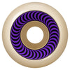 A SPITFIRE F4 OG CLASSIC 99A 58MM skateboard wheel with a purple and purple design.