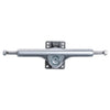 A gunmetal skateboard truck set, including a mounting base and axle screws, seen from above, ideal for SLAPPY ST1 HOLLOW LIGHTS 10.0 by SLAPPY TRUCKS.