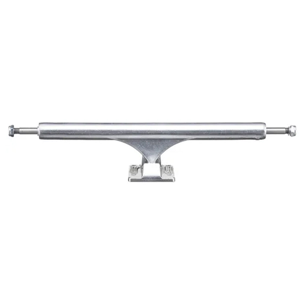 A silver SLAPPY TRUCKS SLAPPY ST1 HOLLOW 13.0 truck set (set of two) with a standard axle, shown from the front against a white background—perfect for Classic Hollow setups or matching your Wide Boy Deck.