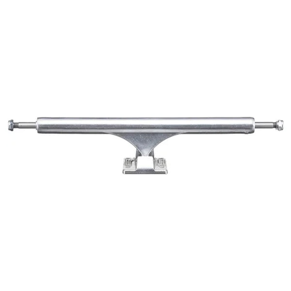 A silver SLAPPY TRUCKS SLAPPY ST1 HOLLOW 13.0 truck set (set of two) with a standard axle, shown from the front against a white background—perfect for Classic Hollow setups or matching your Wide Boy Deck.