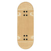 The SLUSHCULT "GROM" SERIES 009 FINGERBOARD HYDRANT is a small, unfinished wooden deck with eight black wheel holes—ideal for beginner fingerboarding and shown from above on a white background.