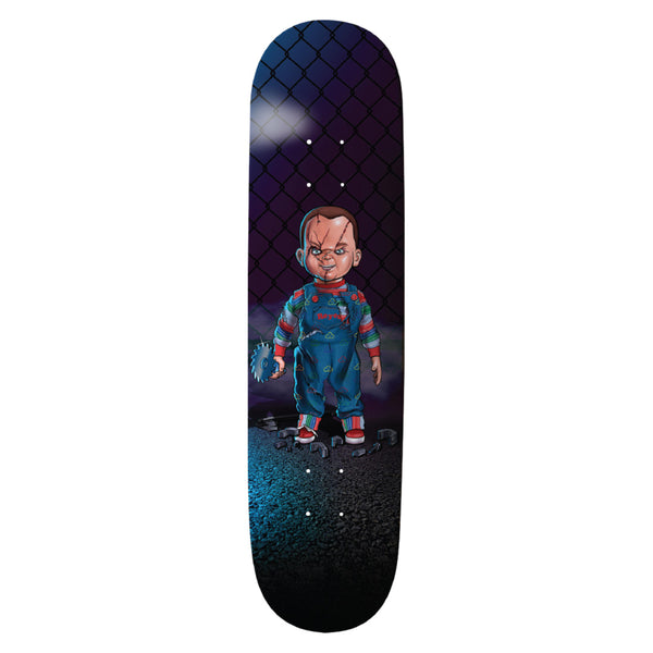 A THANK YOU skateboard with an image of a clown on it.