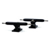 Two SLUSHCULT THOSE TRUCKS V.2 34MM Fingerboard Trucks in black are displayed on a white background, with one truck slightly behind the other.