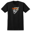 The DELUXE THUNDER SCREAMING SHADOWHORN TEE BLACK is a 100% cotton t-shirt featuring a white ram skull with curled horns and bold orange "Thunder" text above.