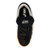 An ASICS GEL-FLEXKEE PRO BLACK / BIRCH skateboarding shoe with a white sole.