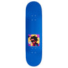 A violet dip skateboard with an image of Violet Frank Dorrey "Clementine" wearing sunglasses.